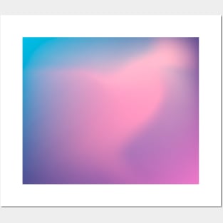 Blue Pink and Purple Gradient Abstract Design Posters and Art